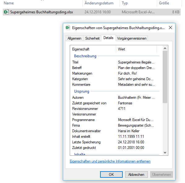 xjanpet's tweet image. #Metadaten gelten jetzt laut #Austrotwitter und mancher JournalistInnen also als Indiz/Beweis, ob ein Dokument geändert wurde oder nicht. Blöd nur, dass man Metadaten z.B.: bei #Excel-Dokumenten nach Lust und Laune ganz einfach ändern kann. #OEvpHack #ÖVP
