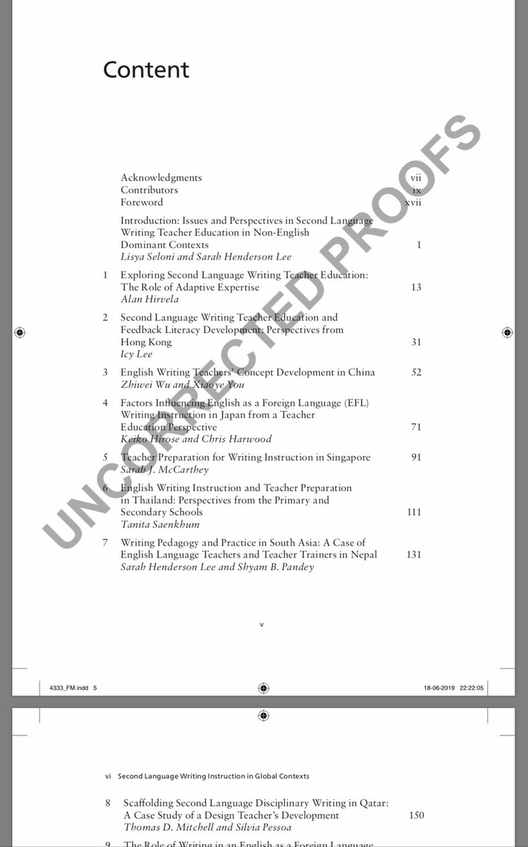 SPandeyPhD's tweet photo. Excited for this collaborative piece which is coming out in this edited collection next month! Donโt miss the 50% discount & feel free to share code with all of your L2 writing friends! You can pre-order here: https://t.co/oZ8UbDSKtw #L2writing #SSLW2019 #Multilingualwriting https://t.co/asSeQtMt3Y