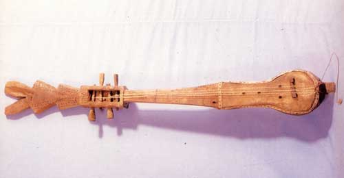 Banam string musical instrument used by Santhal community in Bengal had been their own invention, made from available wood. sometimes with beautiful carving on wood or painting. accompany traditional folk songs & also in rituals singing