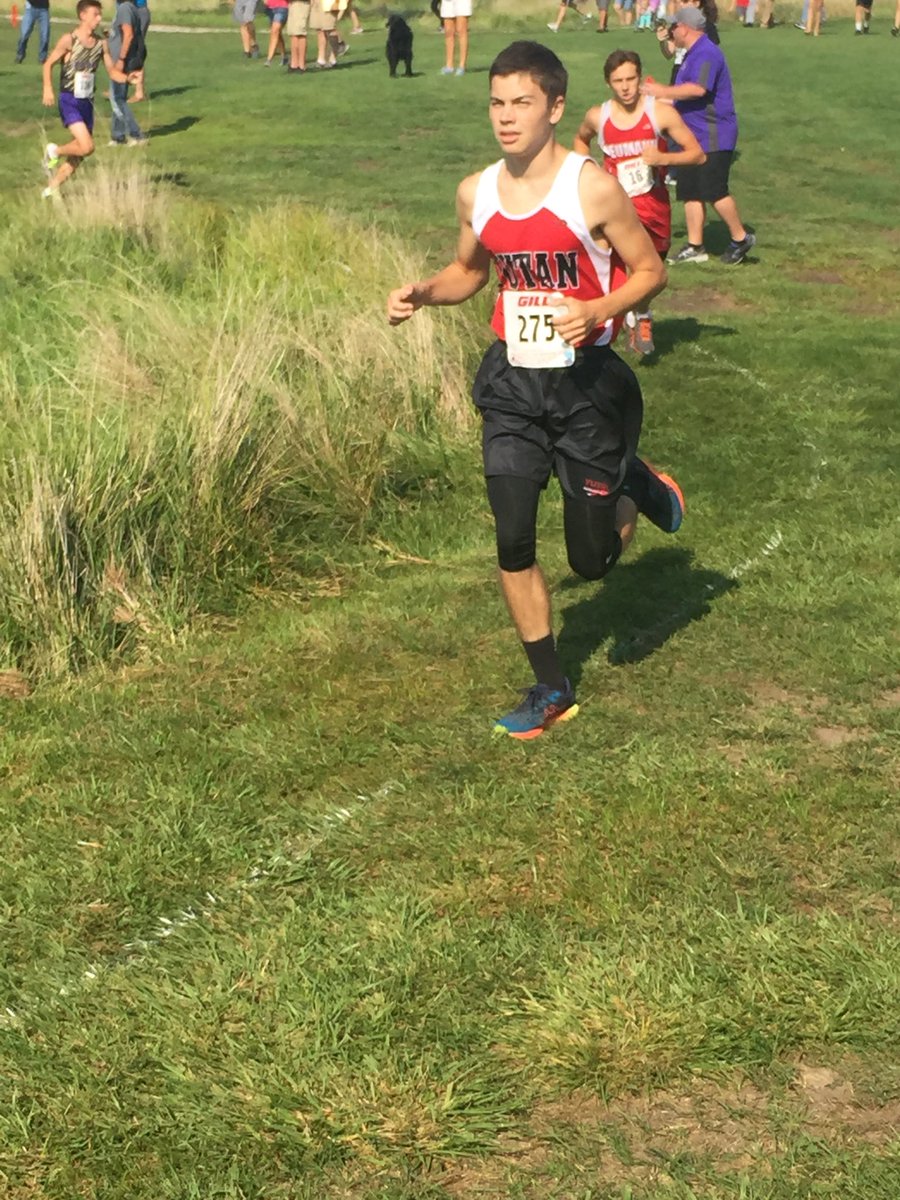 Nash is top varsity runner in 18th. Good day for Chieftain cross country team