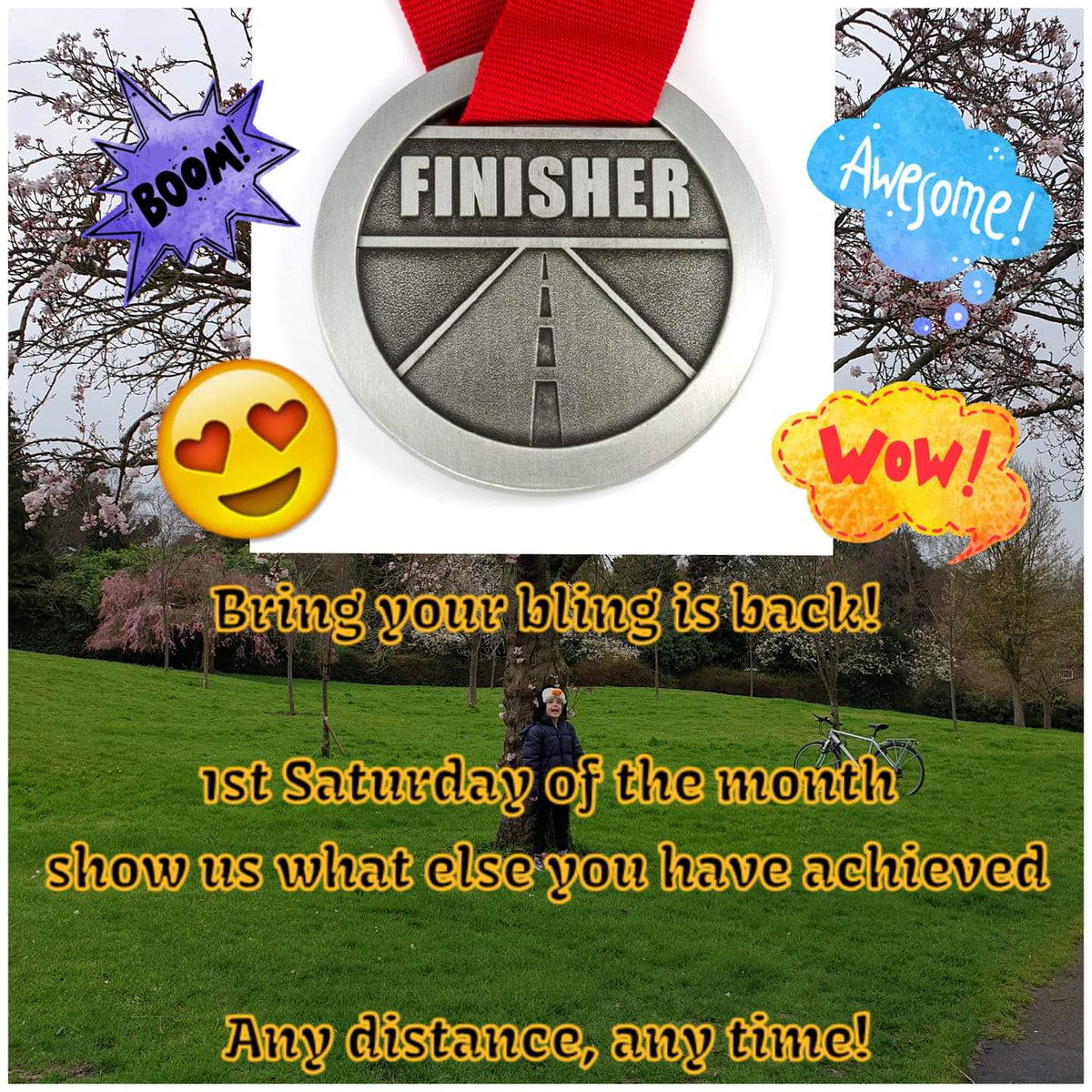 Bring your bling week is back... 1st Sat of every month is your opportunity to show off your well deserved medals, t-shirts etc from any races, aquathons, triathlons etc. Bring it along and wear it with pride when we call you up during the run brief.