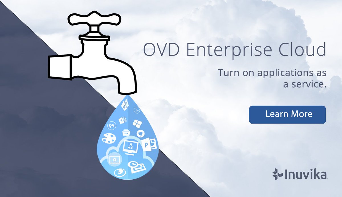 InuvikaInc's tweet photo. OVD Enterprise Cloud delivers virtualized apps and shared desktops as a service. Learn more > https://t.co/jJcRkNh9ST
#virtualization #clouds #ovd https://t.co/SWNyTm7KCZ