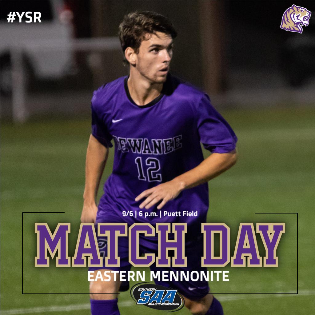 The home opener for <a href="/SEWANEE_SOCCER/">Sewanee Men's Soccer</a> happens tonight! 

📍: Puett Field
⏰: 6 p.m.
🆚: Eastern Mennonite
📺 / 📶: sewaneetigers.com/composite

#YSR | #d3soc