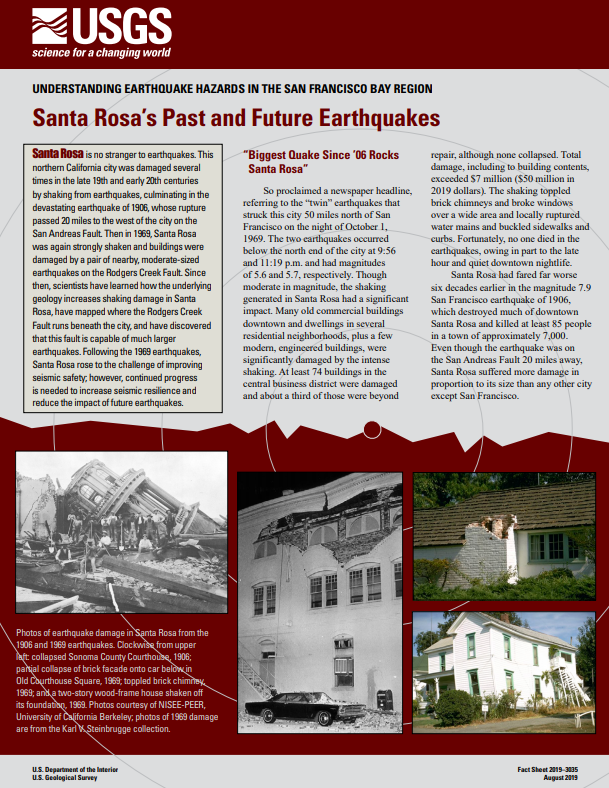 Usgs Shakealert Santa Rosa S Past And Future Earthquakes A Handy Fact Sheet For Understanding Earthquake Hazards In This Northern California City T Co Sbzg17be4m T Co Jtgxpttgtb