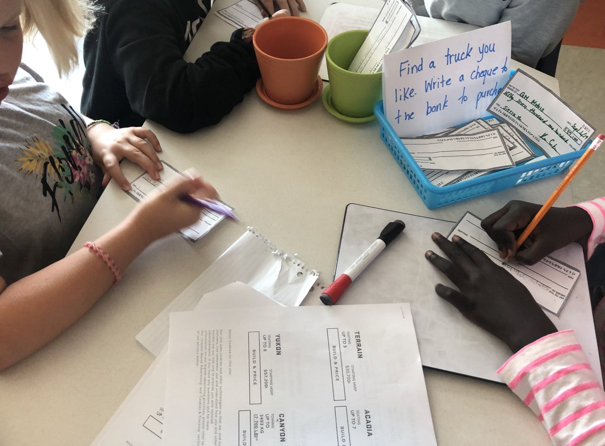 mscrocker_'s tweet image. Writing cheque’s to GMC to purchase their very own truck! 🤑#placevalue #writtenform #mathwithsomeone