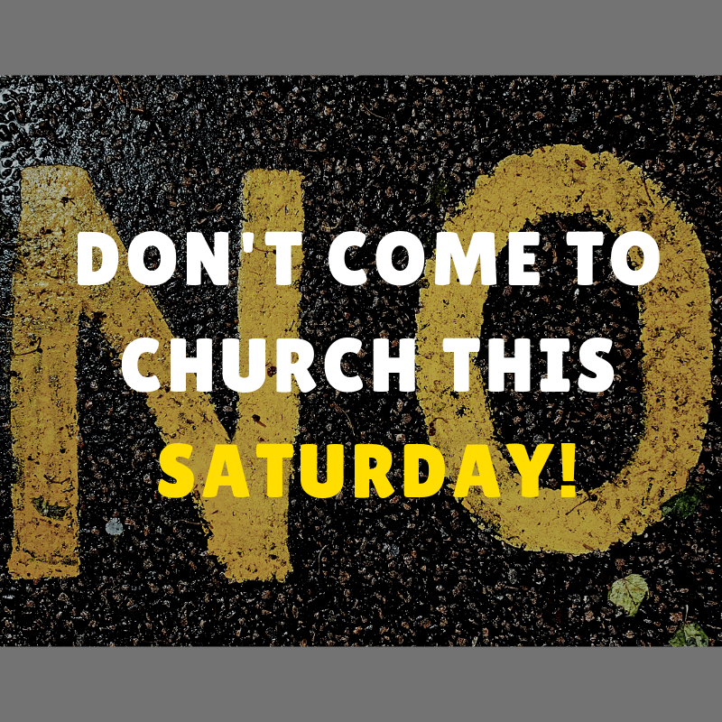 HopeBibleOak's tweet photo. Bet you haven’t heard that from us before! But, seriously. Services beginning this weekend at 8:30AM, 10:15AM, 12PM, and 5PM all on SUNDAY! https://t.co/xy4iY2YwYX