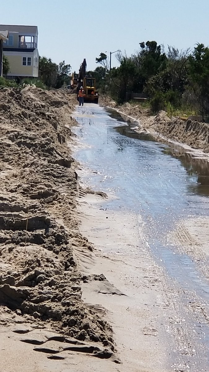 SCDOTPress's tweet photo. SCDOT maintenance forces are removing beach sand from Springs Ave., a state-maintained road, on Pawley's Island on Sept. 6, 2019. (Photos by Rob Thompson/SCDOT) https://t.co/XhoOrL8h2T