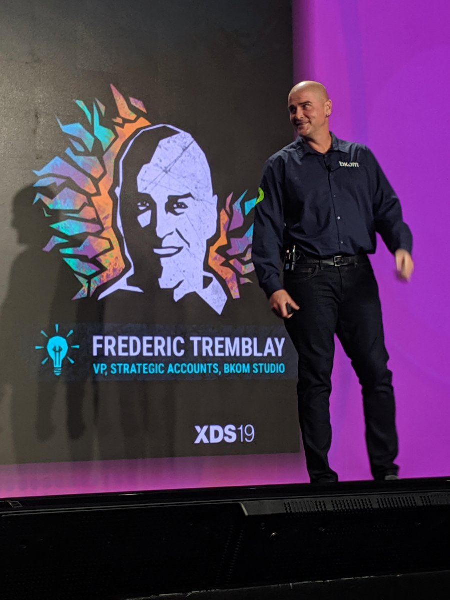 BkomStudios's tweet photo. #BKOMEvent | Today marks the last day of XDS!
It's with great pleasure that Frederic Tremblay, VP Strategic Account at BKOM Studios, gave a conference yesterday afternoon about our collaboration with Avalanche on the game Just Cause 4. ๐คฉ
#BKOMStudios #IgnitingPlay #XDS2019 https://t.co/ROUMER6tJx