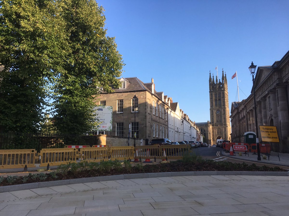 Taken from the new seating area at Northgate, the works are nearing completion.  <a href="/Warwickshire_CC/">Warwickshire County Council</a>