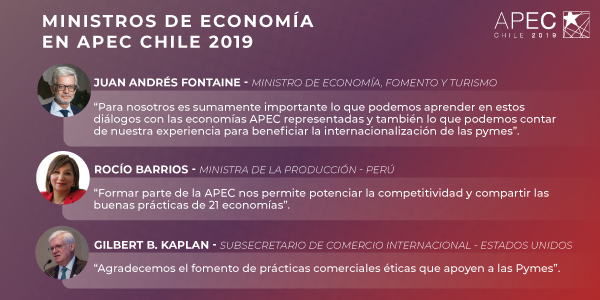 APECChile2019's tweet photo. APEC Chile en su paso por Concepción, reunió a ministros de economía de las 21 economías APEC para reflexionar en torno al emprendimiento y la transformación digital de las Pymes. Aquí algunas reflexiones: #APECChile2019 #APECPyme2019 #APEC #Biobio #Economia #SMEMM #Ministro https://t.co/UUxteqwRhN