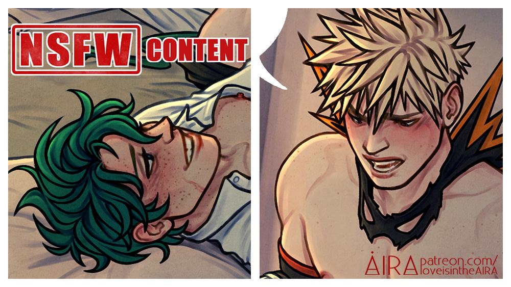 FULL NSFW: privatter.net/i/4014832

Here's my piece for the <a href="/poundzerozine/">Pound Zero💥CLOSED💥R18 Bakugou Zine</a> and my nod to bkdk! Ft. pro hero Bakugou and villain Deku cause I'm very weak for this AU 🙏💕

#bakudeku #NSFW