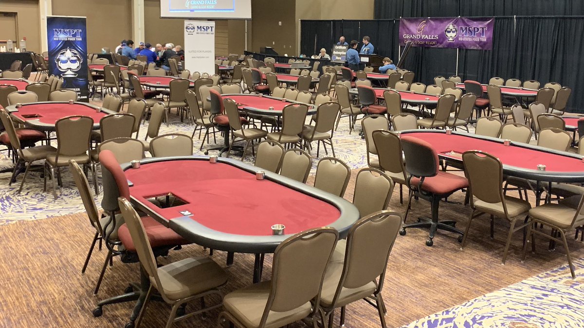 msptpoker's tweet photo. #MSPTweek at @GFCasino
Grand Falls Casino &amp; Golf Resort

Registration open for #MSPT156 - 1A

Cards in the air at 3:00 PM

Complete schedule: https://t.co/1SY4BMPdap

#canyoufeelit https://t.co/AE4hGfDgNx