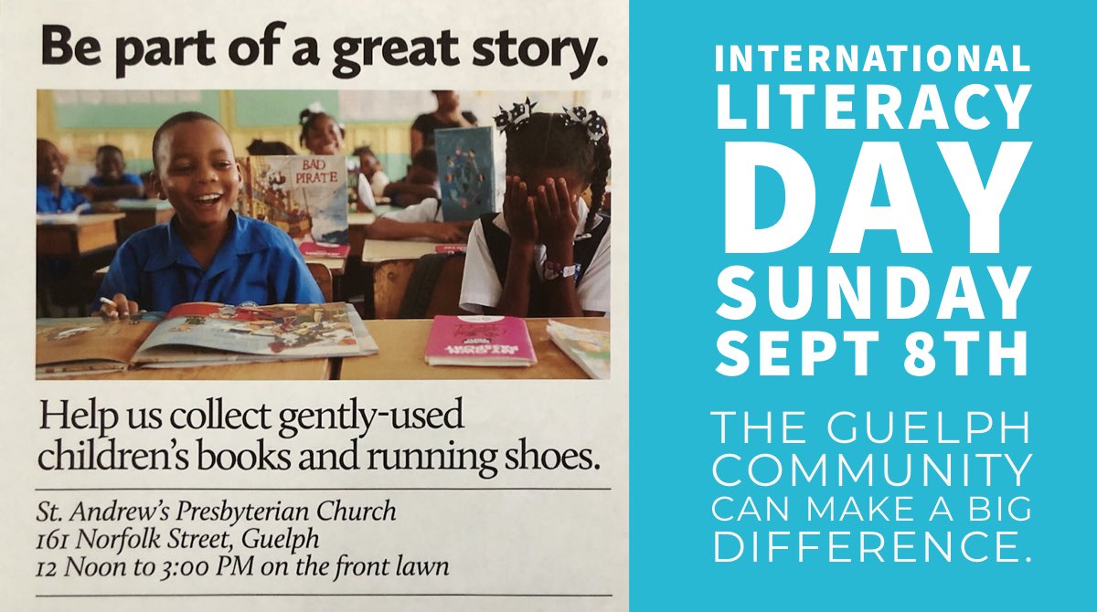 OneWorldSchoolh's tweet photo. Today is #ReadABookDay so help us spread the word for this Sunday so we can bring more #bookstokids and they can read everyday! #Guelph #guelphcares #communitycares #literacy #reading #povertyreduction @DowntownGuelph https://t.co/0wS7nfx7Lm