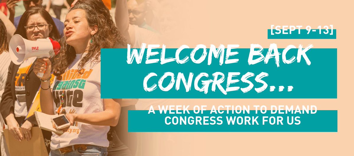 Congress is on recess but we aren't! Help us raise $5000 by Monday to mobilize our network’s brilliant and fierce freedom fighters from across the country to DC to #WelcomeBackCongress next week! Every dollar counts! 💸 bit.ly/WelcomeBackCon…