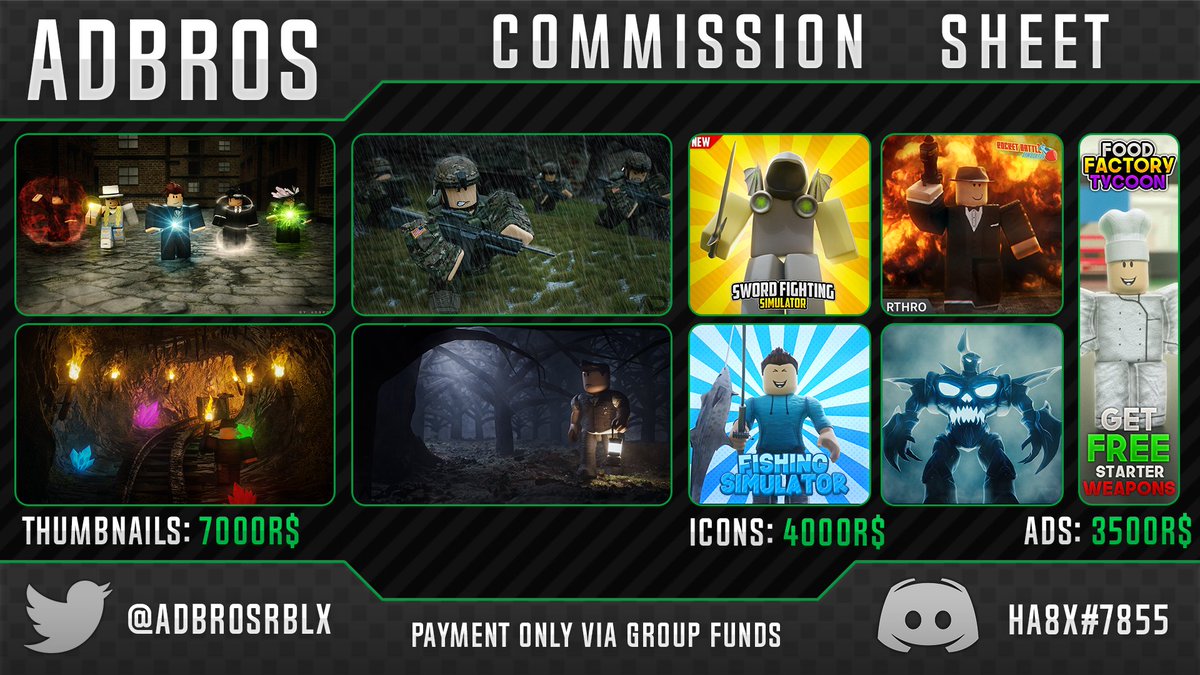 Adbros On Twitter Here Is My Roblox Gfx Commission Sheet Dm Me