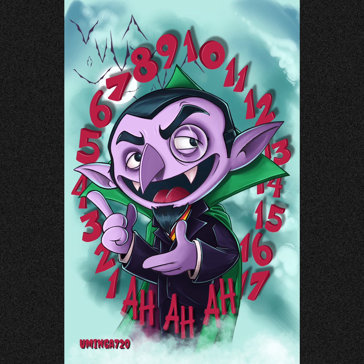 Count Dracula Sesame Street Drawing