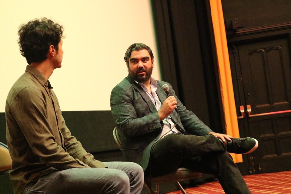 TrincollCHER's tweet photo. That's a wrap! THANK YOU @JChaseSanchez &amp; @joelfendelman for joining us for @ManOnFireFilm @Cinestudio and for talking w/ our 1st year @trinitycollege Community Action students about the roles of protest and film in social change. &amp; Shoutout to @meganhartline for facilitating 🙌 https://t.co/s6V68uPyOA