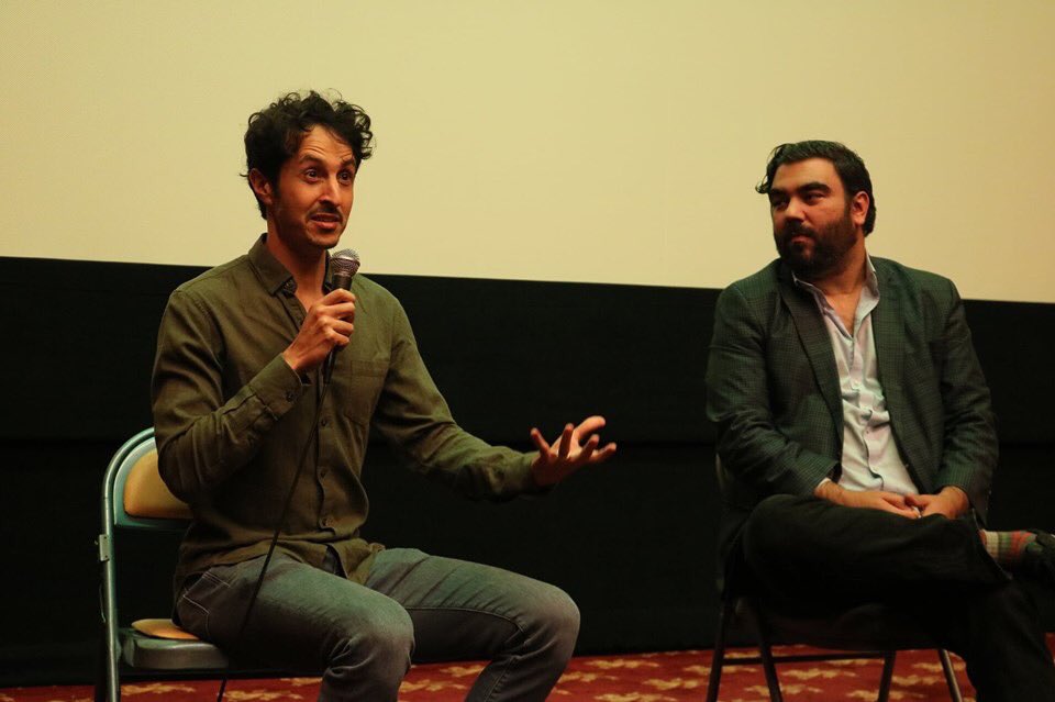 TrincollCHER's tweet photo. That's a wrap! THANK YOU @JChaseSanchez &amp; @joelfendelman for joining us for @ManOnFireFilm @Cinestudio and for talking w/ our 1st year @trinitycollege Community Action students about the roles of protest and film in social change. &amp; Shoutout to @meganhartline for facilitating 🙌 https://t.co/s6V68uPyOA
