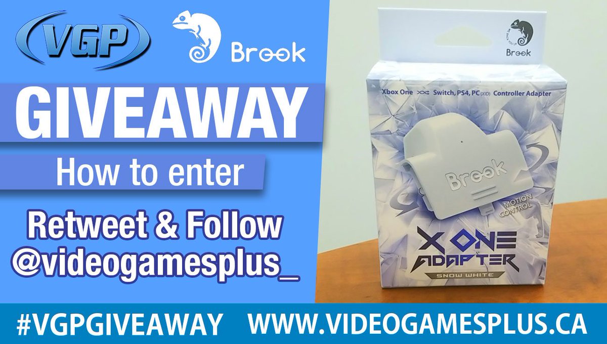 VideoGamesPlus_'s tweet photo. VGP &amp; Brook Giveaway!

Enter to win a Snow White Brook Xone Adapter from @brookgamingfans

How to enter

1) Retweet &amp; Follow @VideoGamesPlus_

Contest ends Sept 12th, 2019
Winner announced Sept 13th, 2019

1 entry per person | 1 Winner

#VGPGIVEAWAY #GIVEAWAY #BROOKGAMING https://t.co/jtqUxydZye