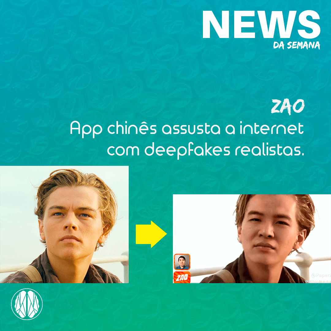 WeBrainDigital's tweet photo. E para terminar… Uma notícia não tão legal. Um app chinês está bombando com a troca de face super realista, feita em segundos e em vídeo! Muitas empresas e usuários se preocupam com a segurança do tal app... > https://t.co/9Gguyiz4pu 
#zaoapp #RealidadeAumentada https://t.co/HCiQj7ExbS