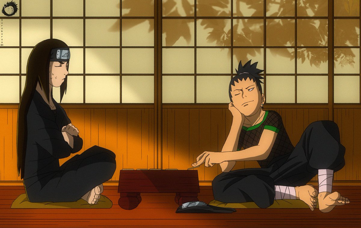 Neji & Shikamaru Playing Shogi Commission. #digitalart. #shikamarunara....