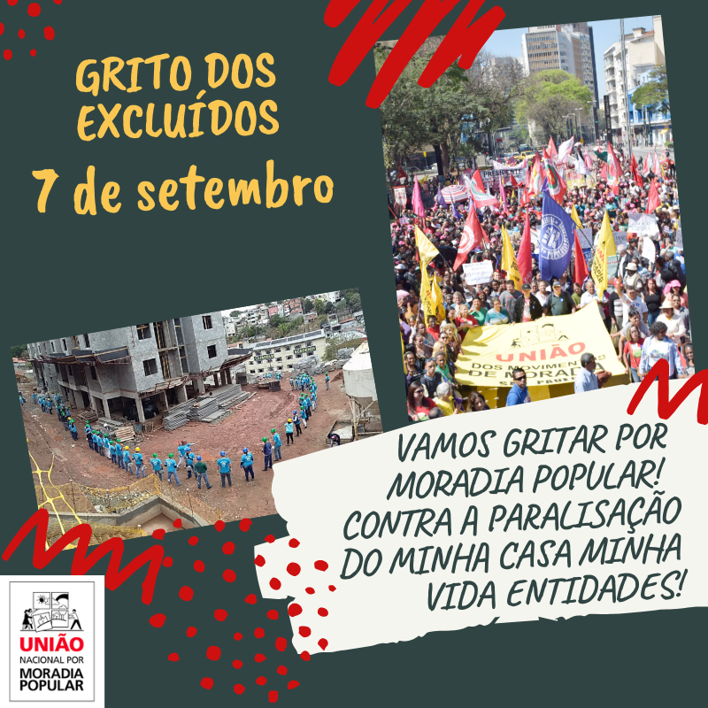 HIC_AL's tweet photo. La #UNMP convoca a movilizarse en el 🗣️"Grito de l@s Excluid@s" en #Brasil para alzar la voz en defensa de la #MoradiaPopular y en contra de la criminalización hacia las luchas populares por parte del actual gobierno.
📅 7 de septiembre
📍🇧🇷
Conoce más👉🏽 https://t.co/TGEEs0SCqZ https://t.co/TlinqJEu80