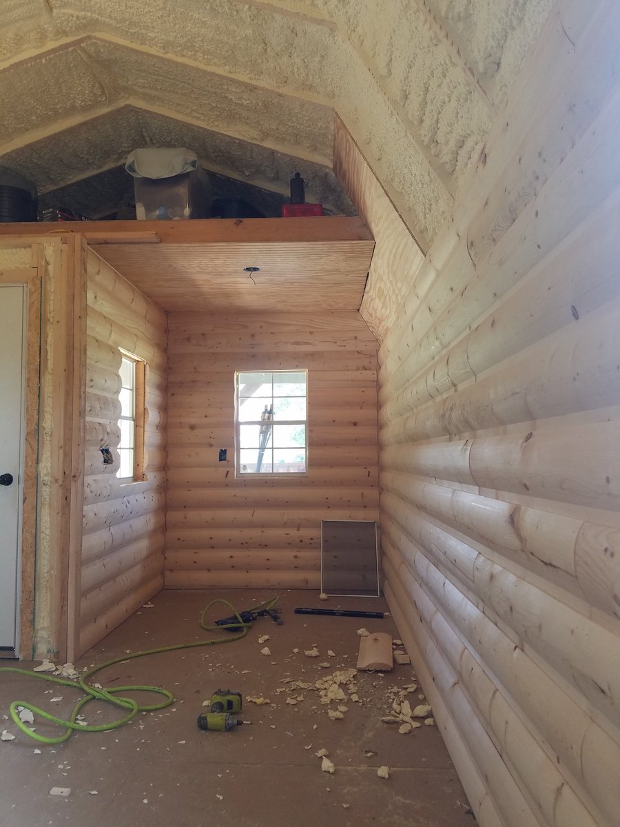 Interior of the cabin is looking great!! #knottyPine #LegNastyHQ #2ndHome #DreamsComeTrue #DeerCamp #Glamping #Whitetail #Deer
