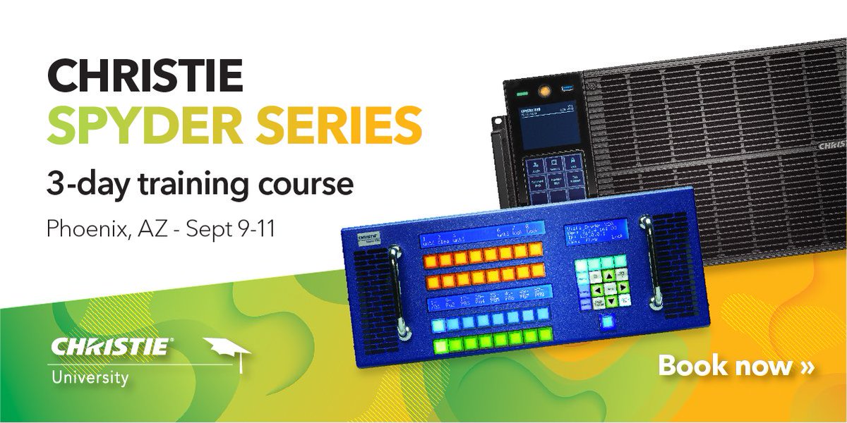 ChristieDigital's tweet image. Christie’s #SpyderX80 processors are purpose-built for managing large amounts of complex video content. Sign up for our upcoming training course to learn how the #SpyderX80 image processor supports HDR, high bit depth and Rec. 2020! See more dates here&amp;gt;&amp;gt; bit.ly/2Fn1sGt