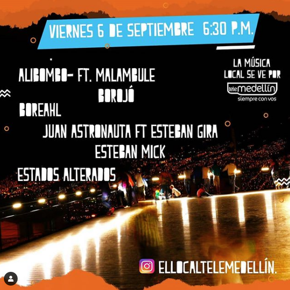 ¡Por fin viernes! 🎉

Y este fin de semana hay que iniciarlo con toda.💥

Por eso los invitamos a conectarse ya con #ElLocal y gozarse la tarde al ritmo de <a href="/alibombomusica/">ALIBOMBO percusion</a>, <a href="/boreahlmusica/">Boreahl</a>, <a href="/juanastronauta/">Juan Antonio Murillo</a>, <a href="/estebanmick/">Esteban Mick</a>, <a href="/estadoalterado/">Estados Alterados</a>. 🔝

((Al aire)) -->telemedellin.tv/senal-en-vivo/