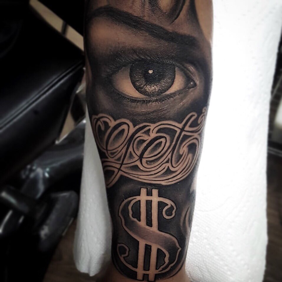 hustle money tattoo drawings