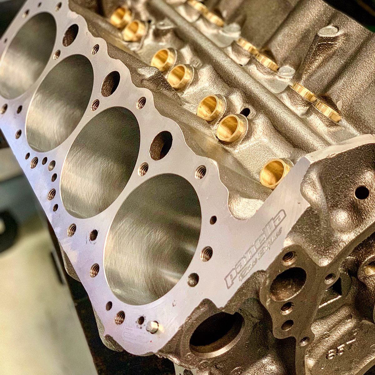 Little details make a big difference.  Is it necessary to have the logo engraved on the block? No, but it sure looks good! .
.
#panellaracing #panellaraceengines #enginebuilder #devilisinthedetails