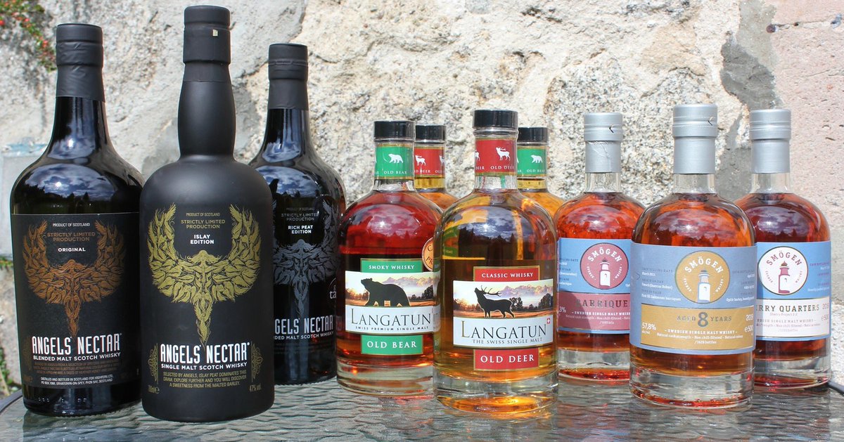 angelsnectar's tweet photo. Our line up for the @NickollsPerks @midlandswhisky including our new @angelsnectar #islayedition, @langatunwhisky and @SmogenWhiskyUK. See you in #Birmingham on the 14th. Cheers! #scotch #swiss #swedish #whisky https://t.co/xATBbHPotC