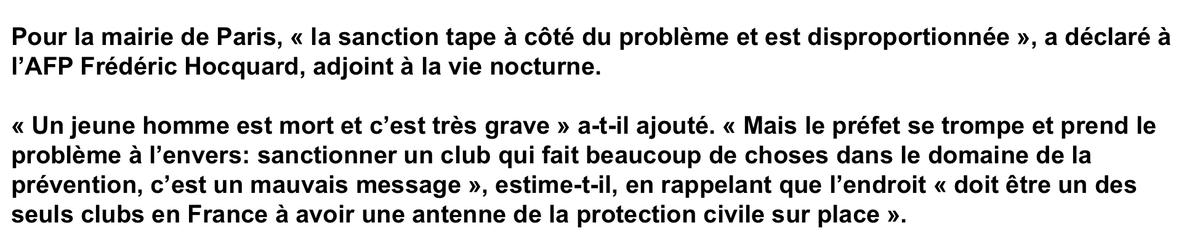 Fermeture administrative de #DehorsBrut : déclaration de <a href="/Fredhoc/">Frédéric Hocquard</a>, maire-adjoint de Paris chargé de la vie nocturne #AFP ##clubbing