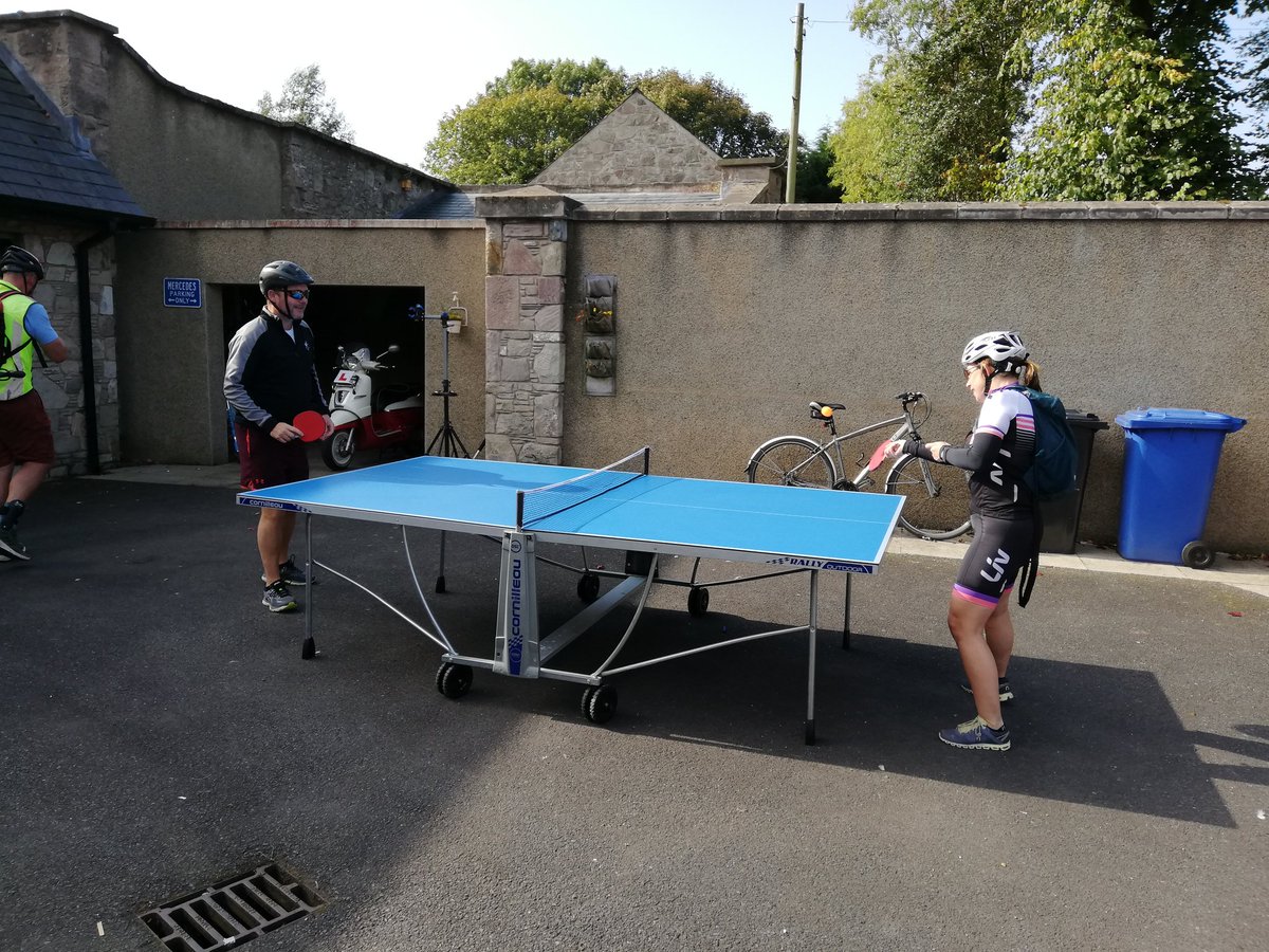 Fab morning for it <a href="/BedandBikeNI/">Hugo McIlveen</a> <a href="/combergreenway/">Comber Greenway</a> <a href="/nigreenways/">NI Greenways</a> onwards to <a href="/visitstrangford/">VisitStrangfordLough</a> with suitably timed pitstops <a href="/BallooHouse/">Balloo House</a> #DaftEddys etc! More unusual warmup #pingpong in #helmets!!!
#lycraoptional #cycling #NorthernIreland