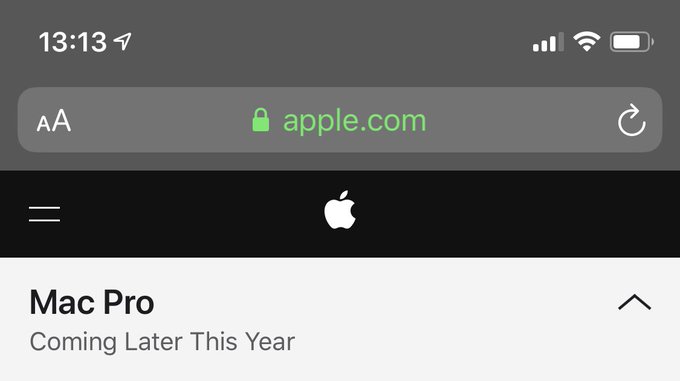 Apple changed the Mac Pro shipping timeframe to &bdquo;Later This Year&ldquo; @siracusa @9to5mac @MacRumors https://t<a href="/tag/starboard"class="tags"><span>#starboard</span></a>