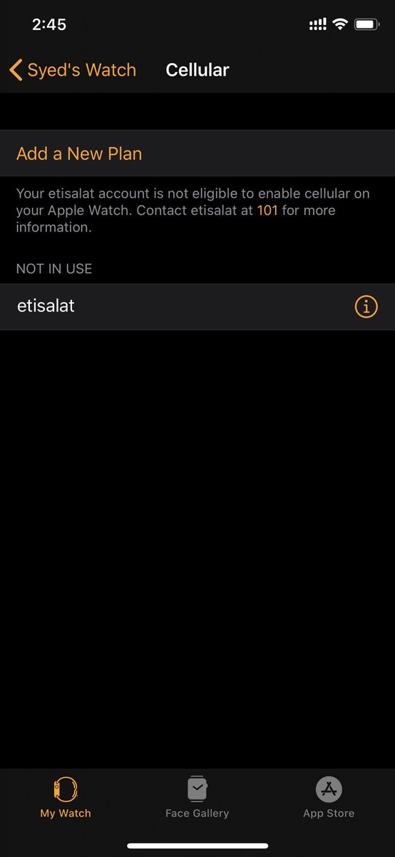 apple watch etisalat plan