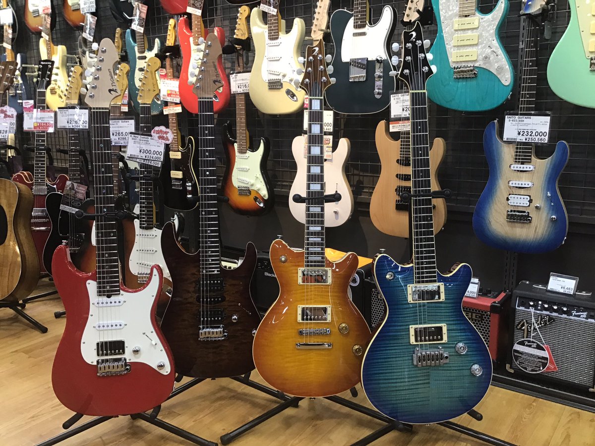 島村楽器 津田沼パルコ店 Sur Twitter エレキギター T S Guitarsも展示中 ブルーがめっちゃカッコいい