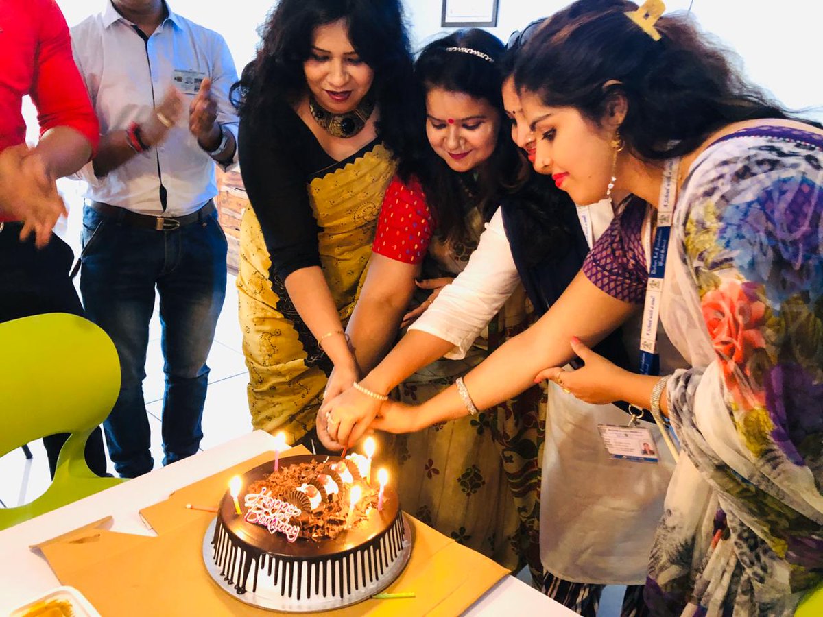 Look what happens when a happy PTM ends with a birthday bash of beloved colleagues ,the power of #bonding #teamwork #connectivity #motivation #collaboration is felt within.
It is important to bring smiles to people around Kudos #DLFWorldSchoolteam
