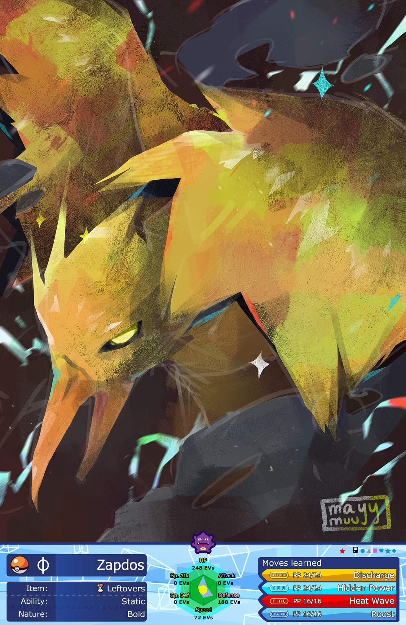 Smogon University on X: This week's giveaway is a shiny Zapdos! How to  participate:  Pokemon by Christian Art by @mayymuu   / X