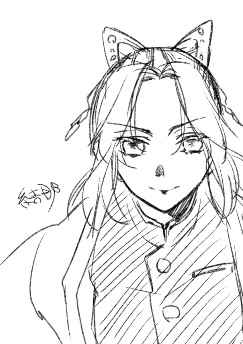 胡蝶しのぶらくがき 