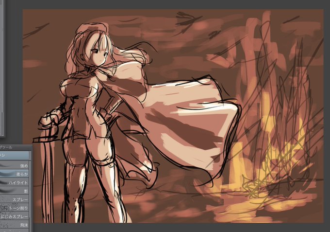 本当はこういうの描きたいのにすぐ脱線しておかしくなる 