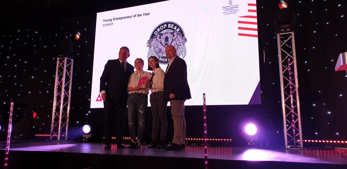 WE DID IT 😱

Drop Bear Beer Co. are WINNERS at the @WalesStartup Awards🎉

11 months since our idea &amp; 4 months since starting trading, we are proud to represent #womeninbeer and the #LGBT community as 'Young Entrepreneurs of the Year' 🥰

#dropbear #startup #WSUA19 #welsh