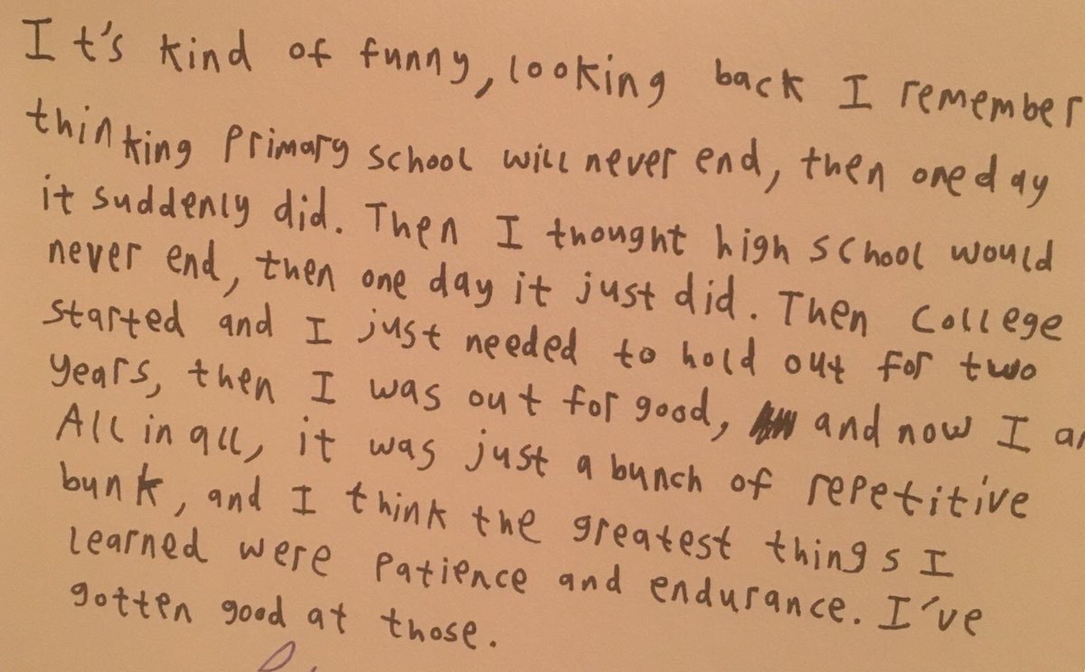 PenPendragon's tweet photo. A reminder to all of our teaching community about how my #Aspergian superhero son reviewed 14 years of “ education “
@autisticgardner @MichaelRosenYes @Miss_Snuffy @CarolineLucas @tes @MissLeesDT @HeyMissSmith @tombennett71 @teacherhead @TeacherToolkit @Doug_Lemov @TonyJFort https://t.co/MvWVdWtSko