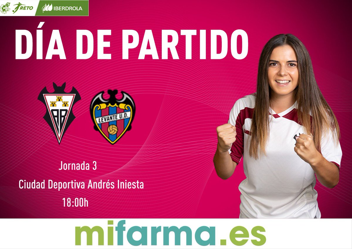 Buenos días, albacetistas 😀☀️

Esta tarde volvemos a la Ciudad Deportiva con una dura pero bonita misión: alargar el gran inicio de #RetoIberdrola ⚽️🙌🏻

¡Vamos! 👊🏻🦇 

albacetebalompie.es/noticia/el-fun…

#ReFundación