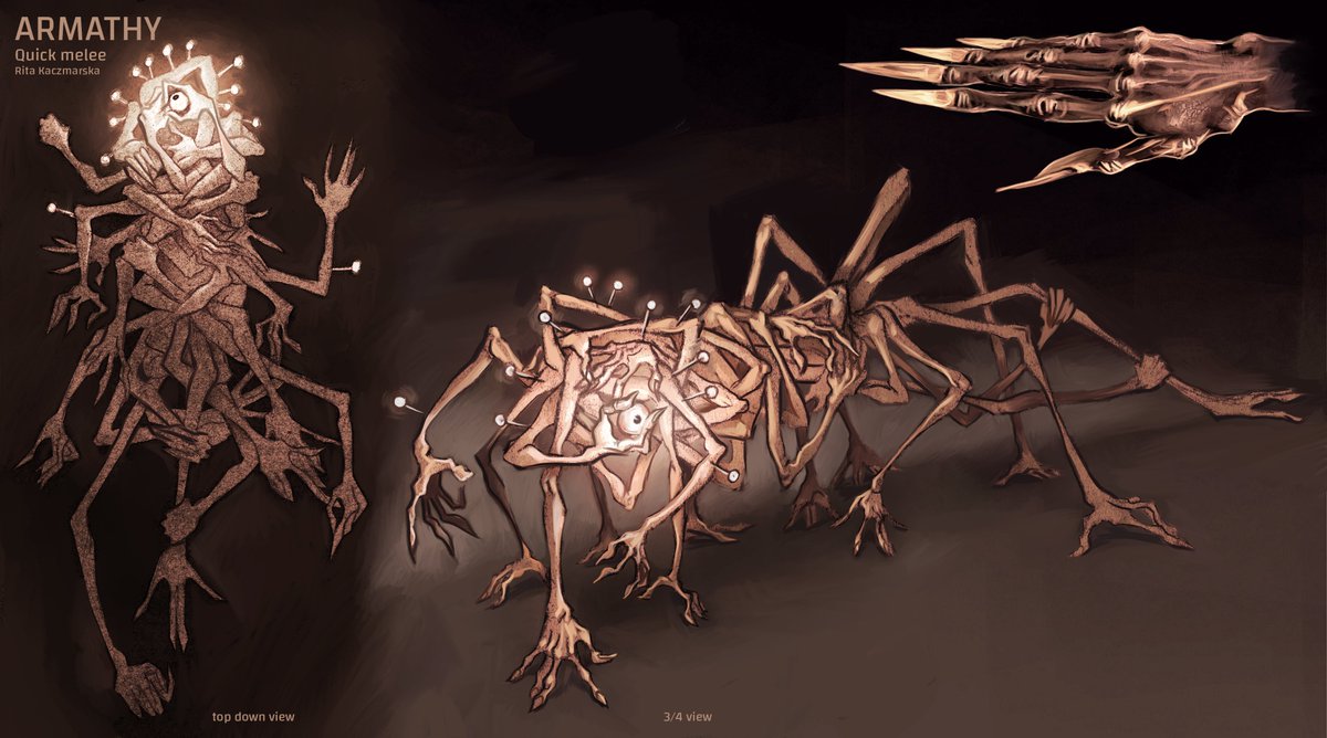 rita_ka_'s tweet photo. Concept art sheets for the enemies in our mystery game project in progress! 👻 https://t.co/qrOzhxdfmO #conceptart #gameart #characterdesign #horrorgames #indiegames https://t.co/Ebi5pFvvtr