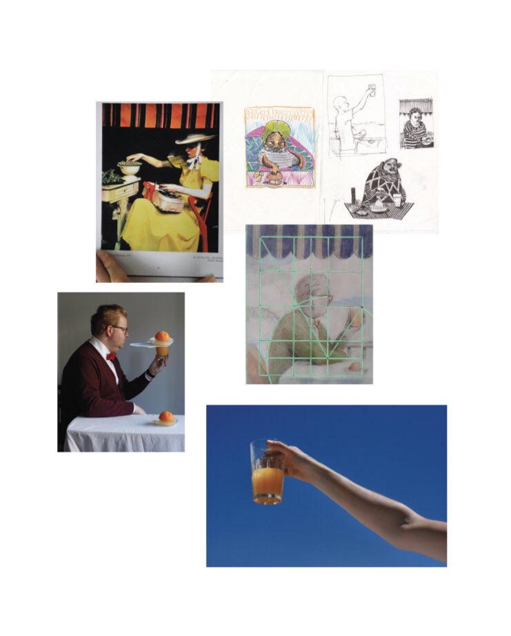 ambitmagazine's tweet photo. In #Ambit237: our 60th anniversary  bumper issue we republished a double page spread from #GarethCadwallader revealing the references and working studies which go into each of Cadwallader’s intricate #paintings. Explore 60 years https://t.co/hB3KDa5n9Y https://t.co/b4YfZFYltd