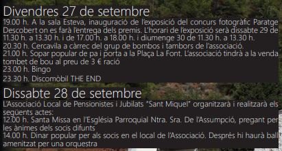 vilafamesturism's tweet image. Amb la fi de setembre arriben les festes de Sant Miquel de Veremes 2019.

Podeu consultar la programació en les imatges.

Vos esperem!🙌

#VilafamésLaMiradaInterior #VilafamésSantMiquel #orgulldeCS #sientelaconeCSion #MediterráneoEnVivo #lospueblosmbe