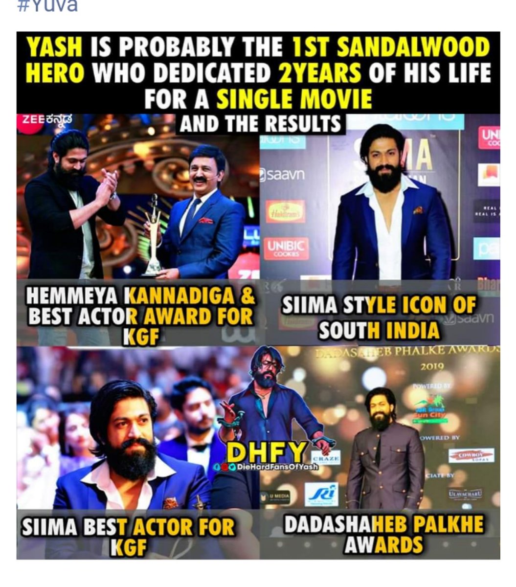 KannadaMusicN01's tweet photo. The hero who Believed in Directors and scripts😎
The hero who dedicated 2 years of his life for a single movie 👍
And the Result are This Awards
@TheNameIsYash Boss #KGFChapter2 😍💥💥💥💥 https://t.co/5BndP2E6HJ