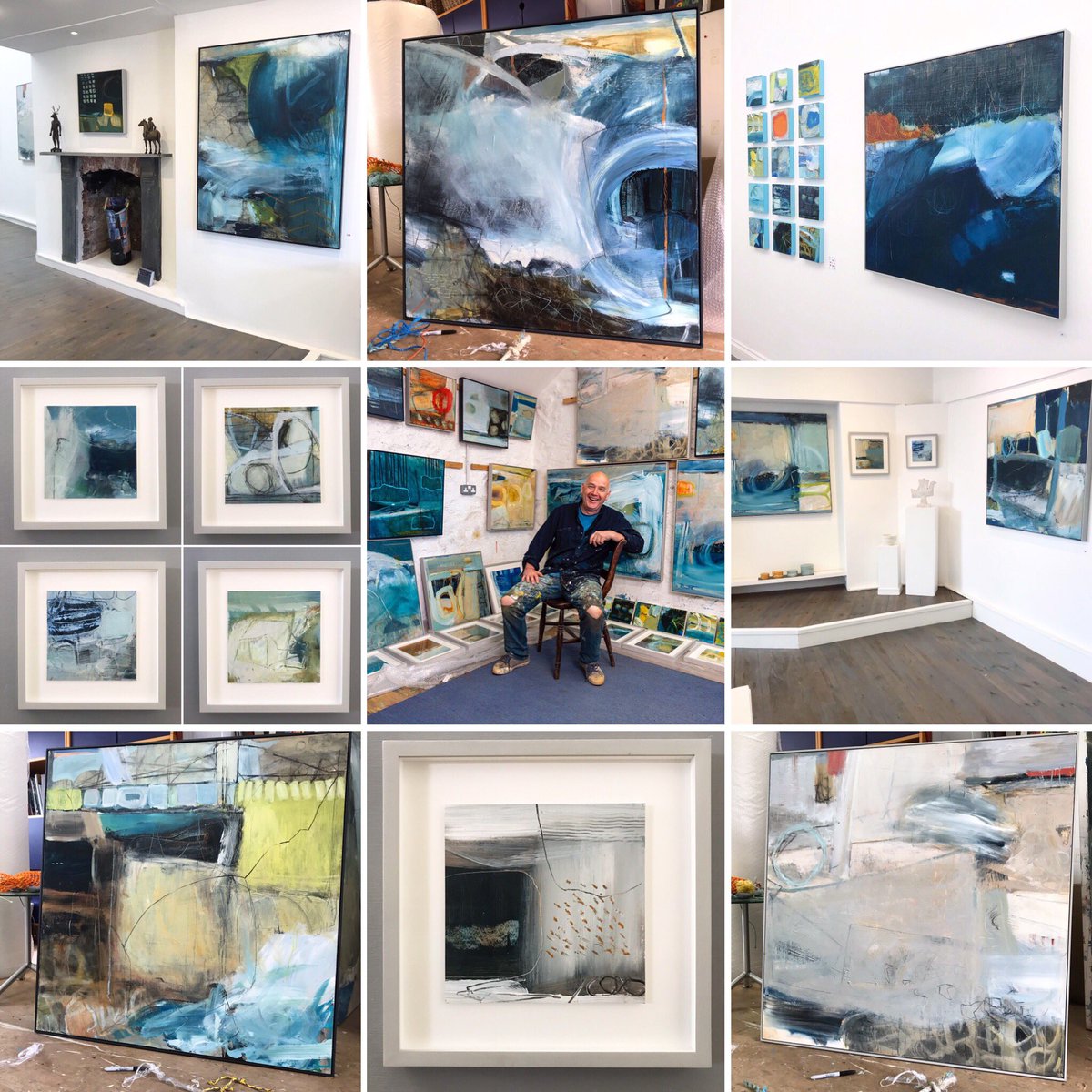 A memorable exhibition in many different ways. Sightlines ends today at Cornwall Contemporary in #Penzance. Thank you to everyone who has visited and followed the show. 👀 for exciting plans in 2020! @sarah_cornwall #abstractart #contemporaryart #artexhibition #artists #artist