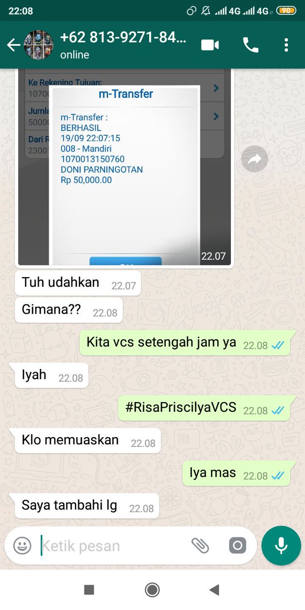 RPriscilya's tweet photo. Open Vcs Syarat Bayar Dulu
Via Pulsa / Via Rekening
Ga terima Basa Basi
Bayaran Masuk Langsung Vcs
Tarif:  50K (Setengah Jam) 
            100K(Satu Jam) 
             150K(Dua Jam)
Chat WA:  083190103887
Via Rek:  Bank Mandiri: 1070013150760
Via Pulsa: 082213836732
#vcs #bokep https://t.co/uoIQ8urgMw